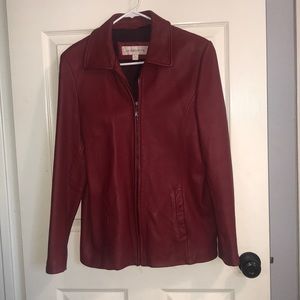 red liz claiborne leather jacket